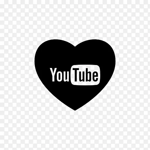 YouTube电脑图标心脏标志-YouTube