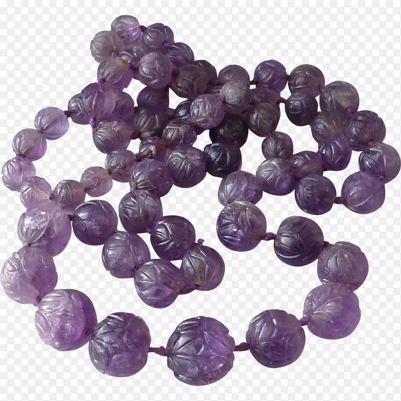 耳环紫水晶珠首饰项链-紫水晶