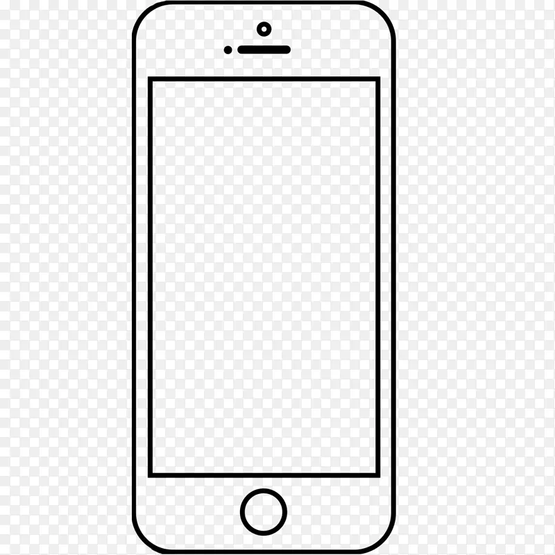 绘制iPhone电话智能手机草图-i手机