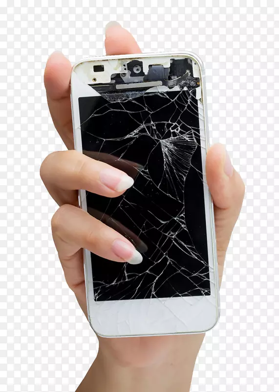 电话回收智能手机iphone移动电话-碎玻璃