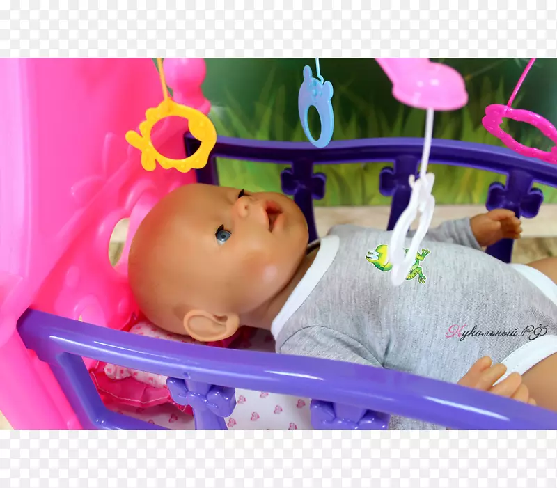 玩具婴儿娃娃krovatka紫罗兰-婴儿出生