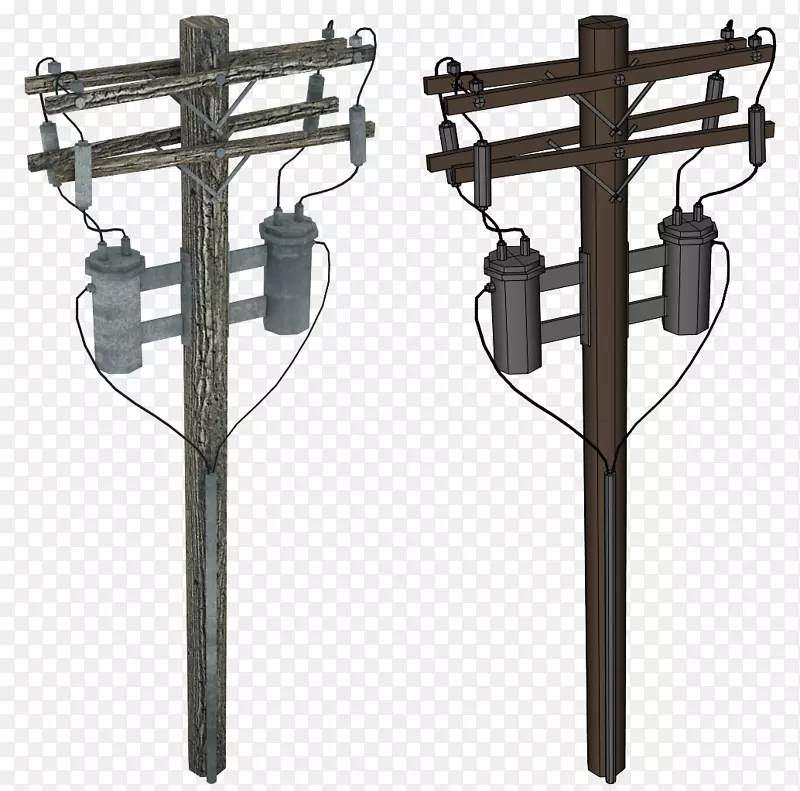电线杆架空电力线电夹艺术杆
