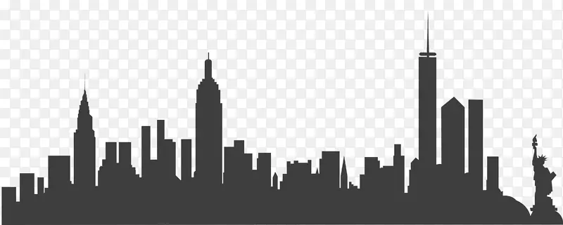 纽约市天际线剪贴画-纽约市
