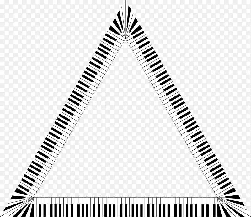钢琴音乐键盘音符三角形