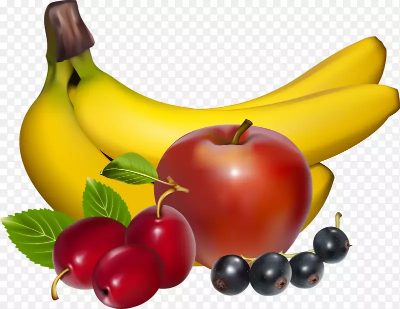 水果香蕉蔬菜剪贴画-浆果