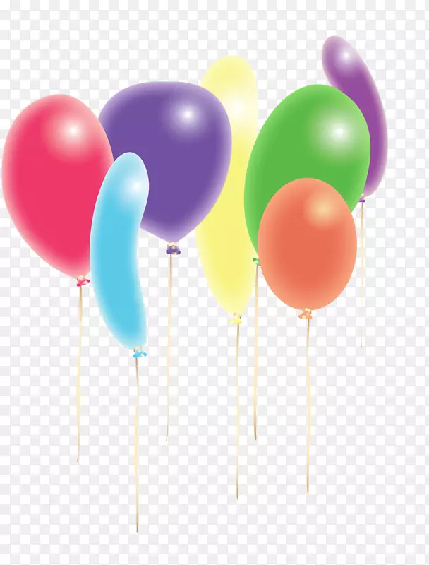 玩具气球节日剪贴画-粉红色气球