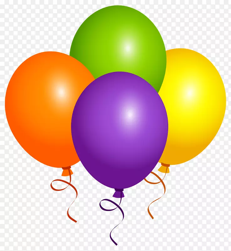 气球派对生日剪贴画-生日气球