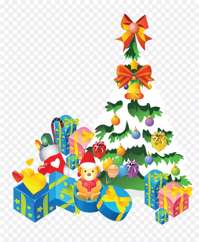 圣诞树，圣诞装饰，剪贴画.图