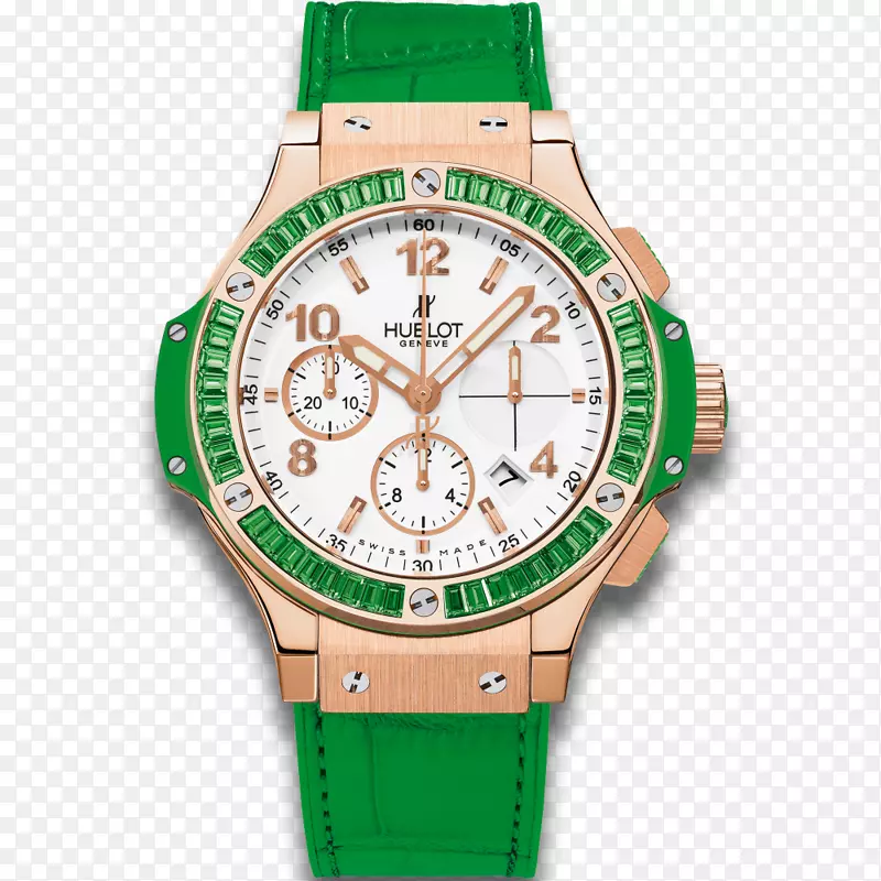 哈勃自动手表计时表珠宝.绿色苹果片
