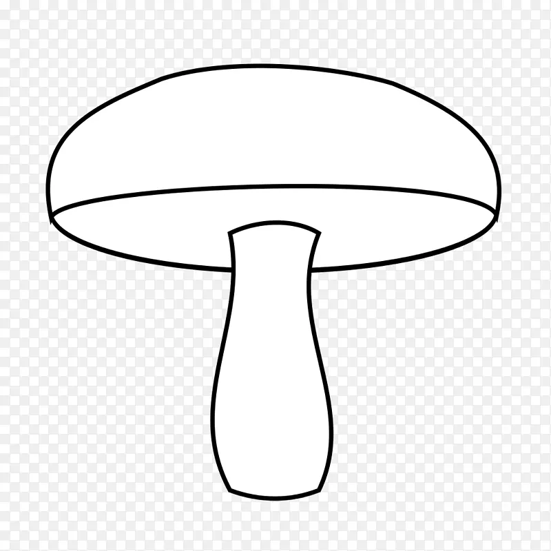 绘制真菌着色书剪贴画-蘑菇