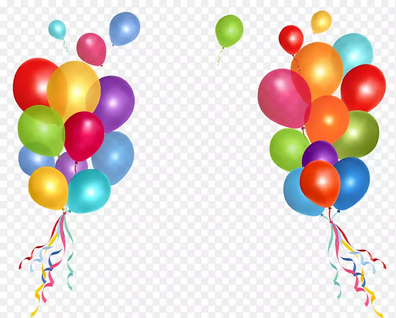 生日蛋糕派对气球剪贴画-巴伦