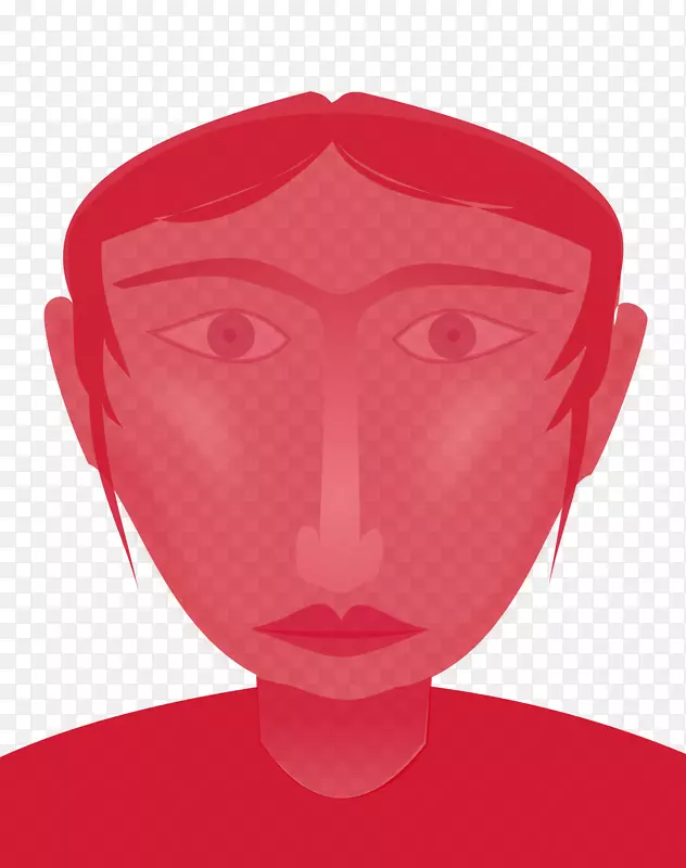 电脑图标线艺术符号剪贴画-女性脸