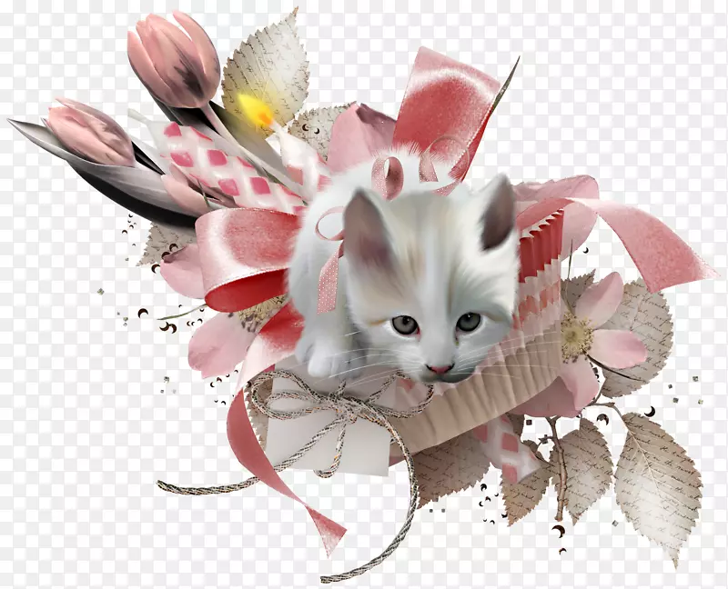 小猫艺术建筑-水彩画猫