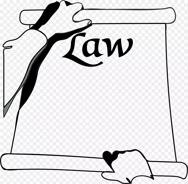 法律法案法庭剪贴画-卷轴