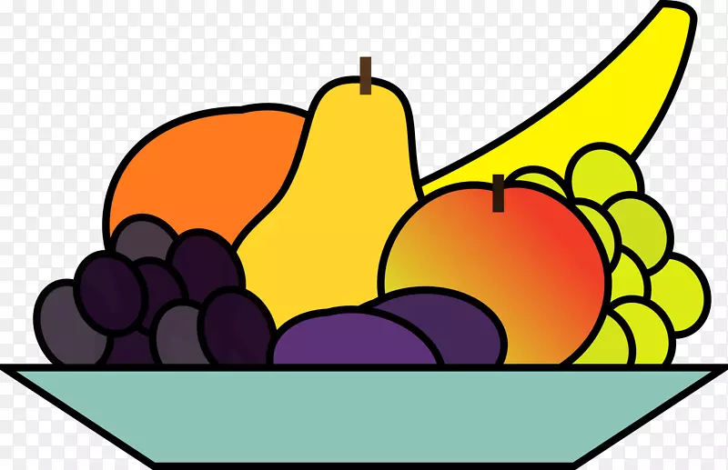 水果沙拉碗夹艺术-卡通标志