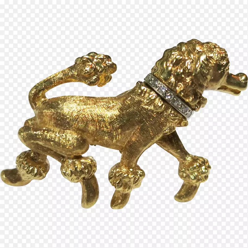 铜像金属金雕像-贵宾犬