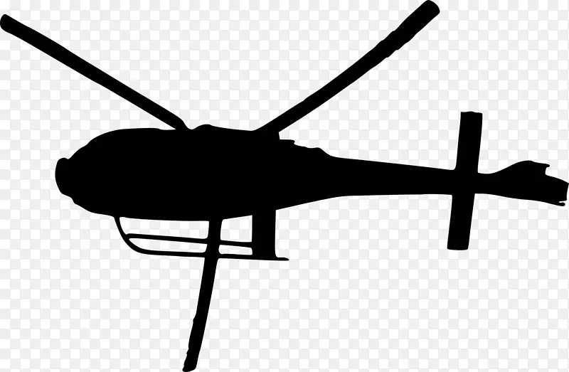 直升机旋翼飞机旋翼机螺旋桨顶部视图