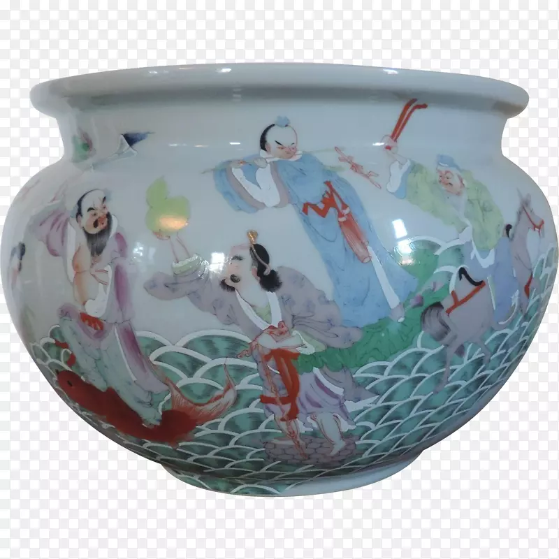 出口瓷器陶瓷青白陶器鱼缸