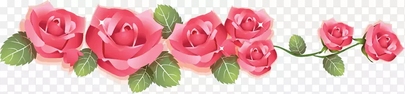 模板剪贴画-粉红色玫瑰