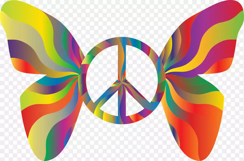 和平符号60年代嬉皮士剪贴画和平符号
