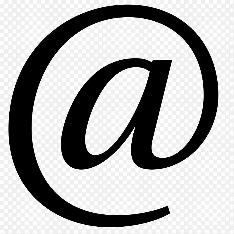 标志符号处的电脑图标-电子邮件