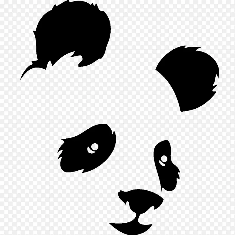 大熊猫模具墙面贴纸-金属钉