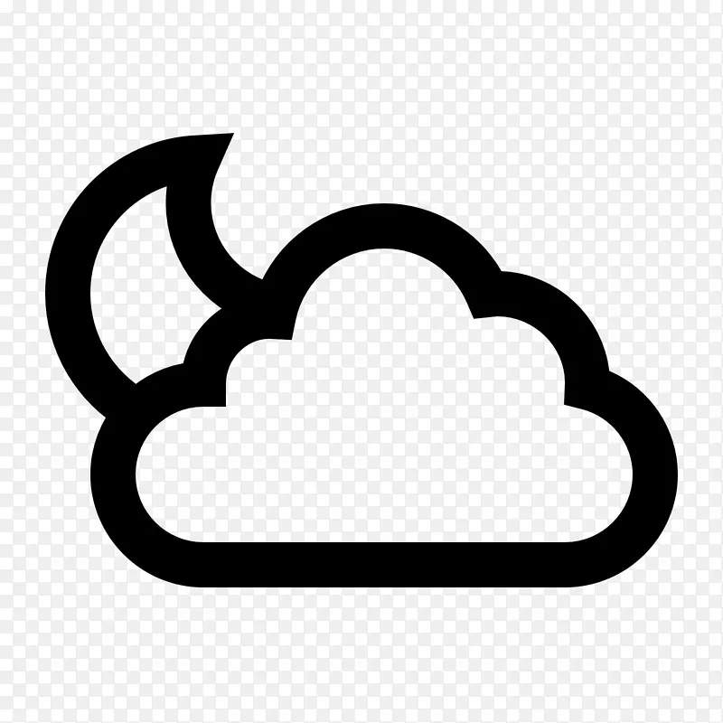 电脑图标天气预报雨夹子艺术-多云