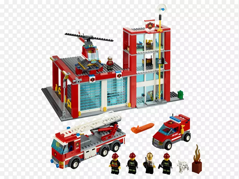 乐高城亚马逊玩具消防站-消防员