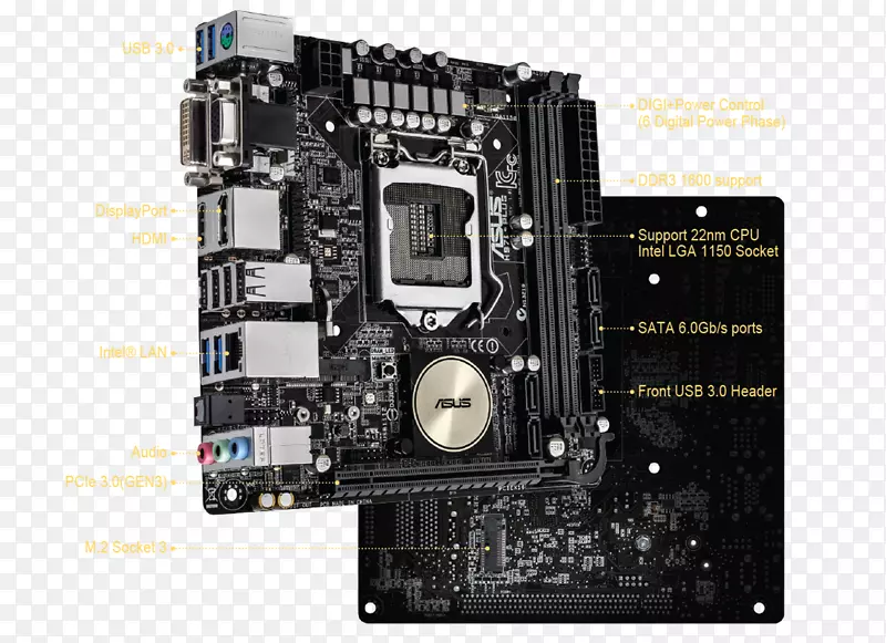 主板迷你ITX lga 1150中央处理器华硕卡通主板PNG图片素材下载_图片编号1099594-PNG素材网