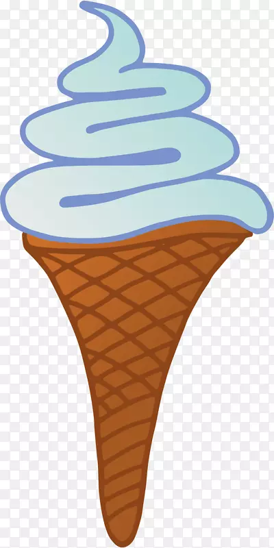 冰淇淋锥软服务夹艺术-沙漠