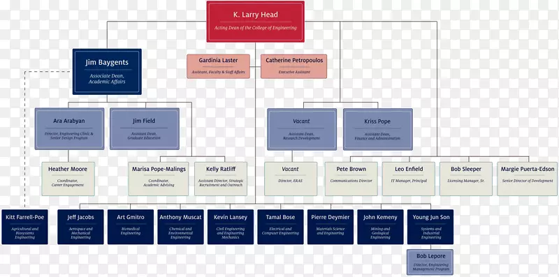 亚利桑那大学工程学院组织结构图-组织结构图