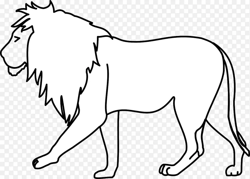 狮子线艺术绘画剪贴画-狮子头