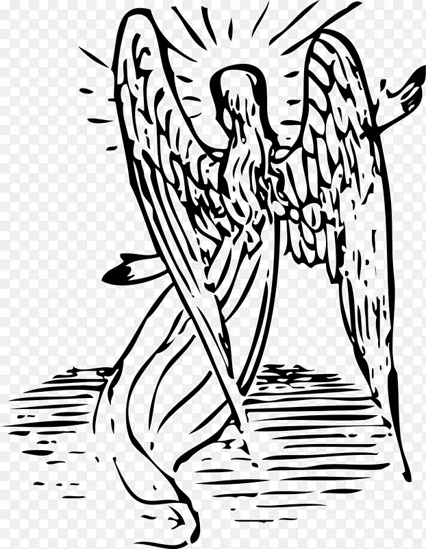 天使画夹艺术-天使翅膀