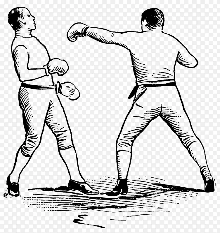 线条艺术竞技与男子汉运动拳击剪辑艺术拳击