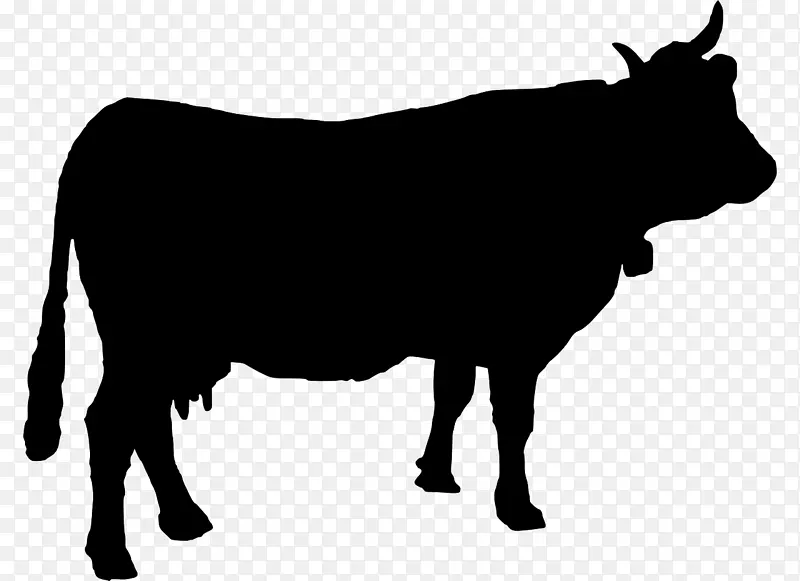 荷斯坦弗里西亚牛的剪影-牛头