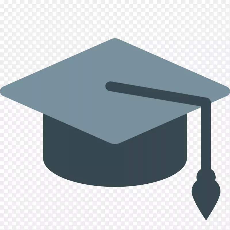 方形学术帽毕业典礼电脑图标-毕业帽