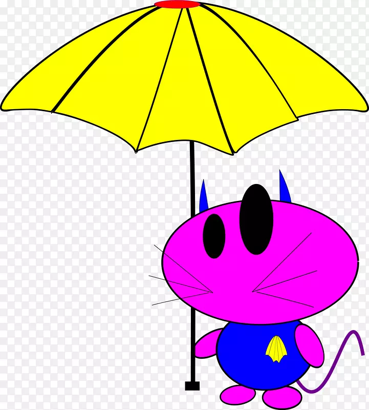 美术馆黄色紫色雨伞