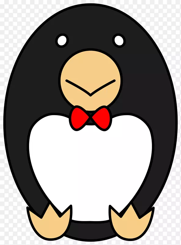 企鹅领结剪贴画-企鹅