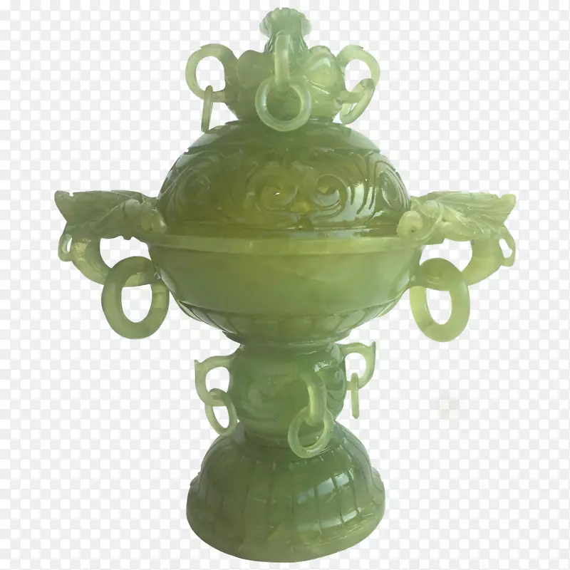 餐桌蛇纹石亚香炉陶瓷花瓶-香
