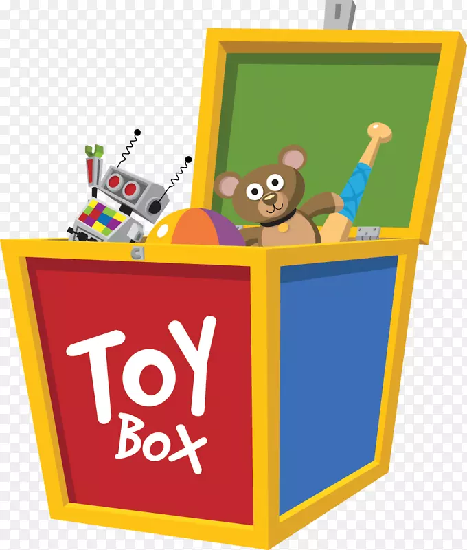 儿童和幼儿玩具盒剪贴画盒