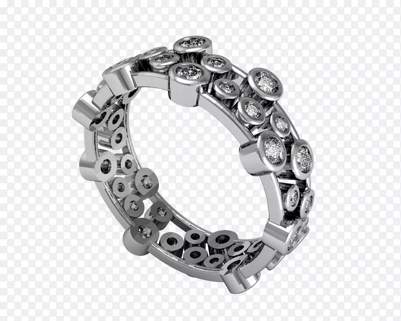结婚戒指珠宝银金珠宝模型