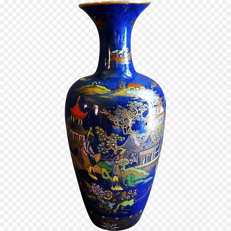 陶瓷花瓶，钴蓝制品-唐卡尔顿
