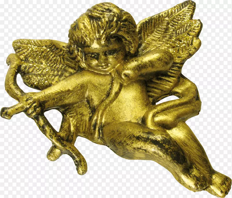铜像，金属雕像，金-婴儿天使