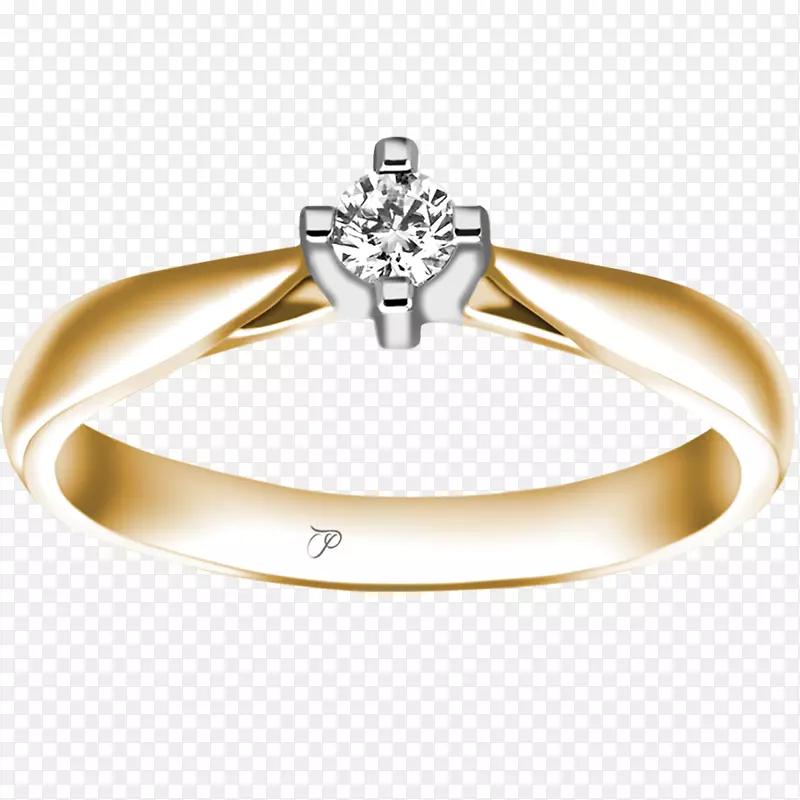 结婚戒指珠宝金黄钻石戒指