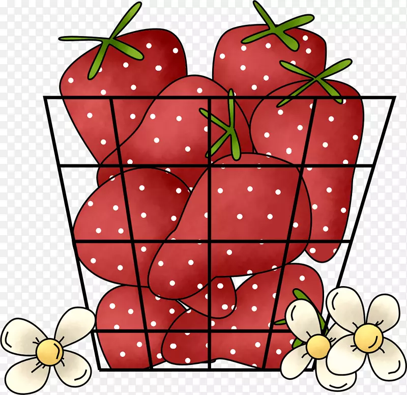 草莓奶油蛋糕短蛋糕食品剪贴画-草莓