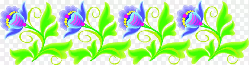 花色天蓝色植物-绿花