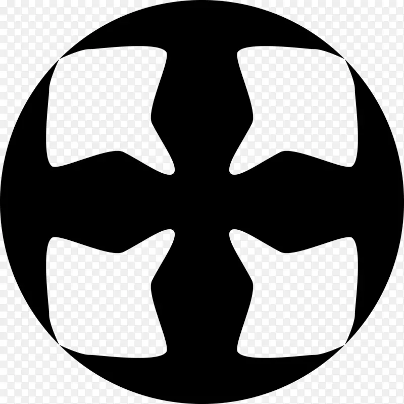 印版电脑图标中的十字架-剪贴画-十字