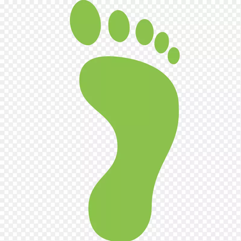 足迹电脑图标绿色彩色剪贴画.脚印