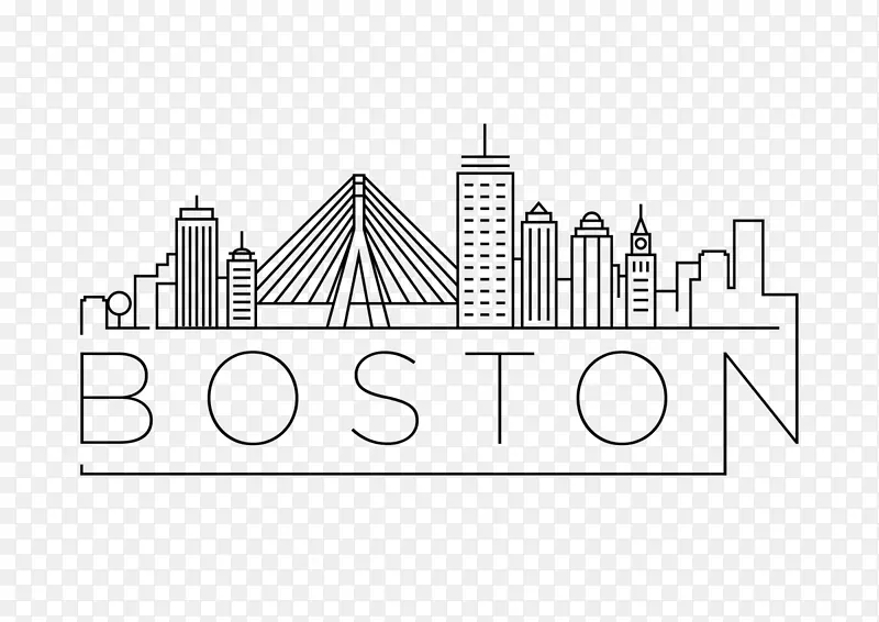 波士顿天际线免费地标