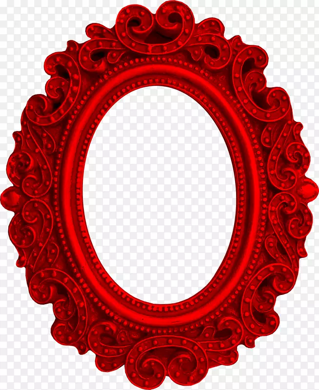 相框红色椭圆形-рамка